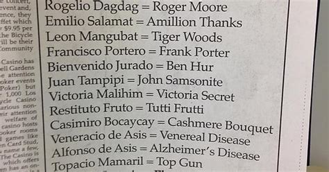Filipino Names Converted To American Names Imgur