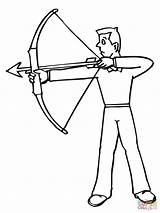 Archer Archery Tiro Colorare Arqueiro Arciere Bow Arrow Disegno Designlooter Disegnare Ipad sketch template