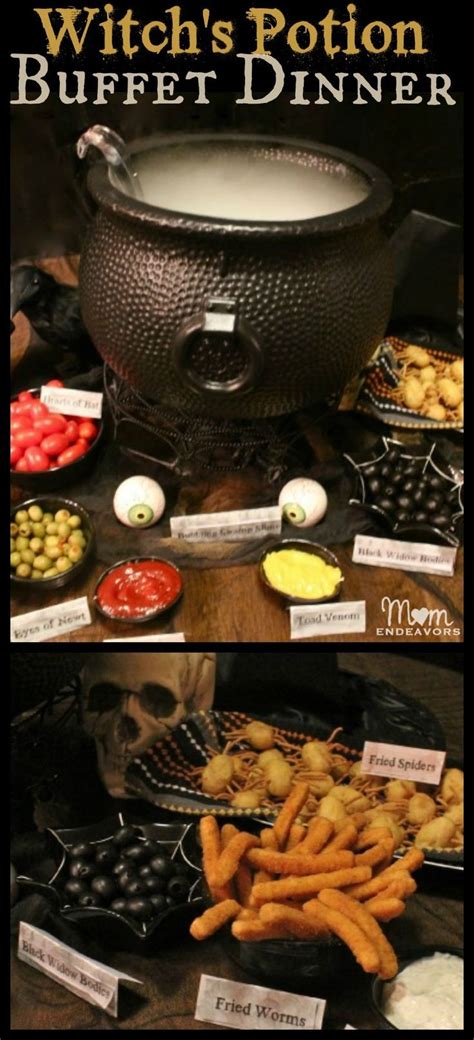 Witch S Potion Buffet Dinner And Halloween Pumpkin Carving Party Mom