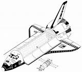 Shuttle Space Coloring Pages Getcolorings Color sketch template