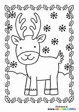 Reindeers sketch template