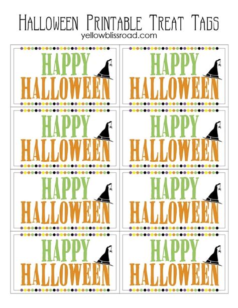 halloween treat tags   printable   cute idea  handing