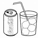 Cola Coloring Drinks Coloringhome sketch template