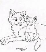 Pup Line Wilki Lobos Cub Lineart Natsumewolf Sudet Animal Kolorowanki Pokoloruj Tulosta sketch template