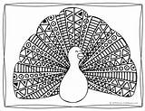 Coloring Turkey Pages Thanksgiving Printable Adult Kids Adults sketch template