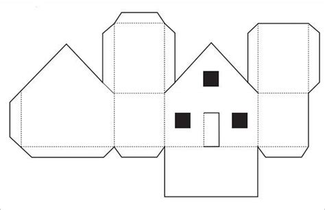 paper house template  format paper house diy cardboard house