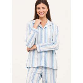 british  pyjamas stripy blue cotton summer pjs pj pan