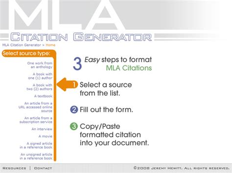 mla formatting generator