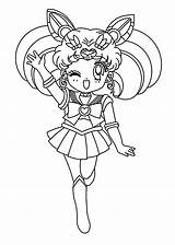 Animales Chibiusa Sailormoon Miniforce 4kids Usagi Kaynak sketch template