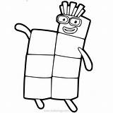Numberblocks Xcolorings Pico Colouring sketch template