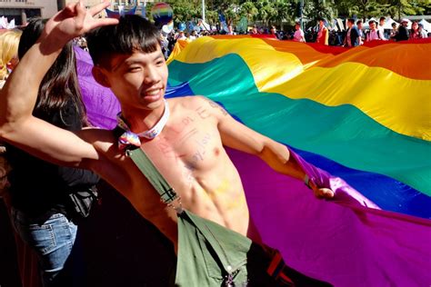 Tens Of Thousands Of Revellers Joined A Gay Pride Rally Through The