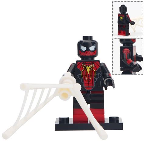 minifigure spider man black red marvel super heroes compatible lego