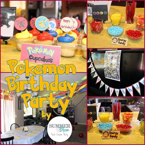 summer bloom teach create party pokemon birthday party