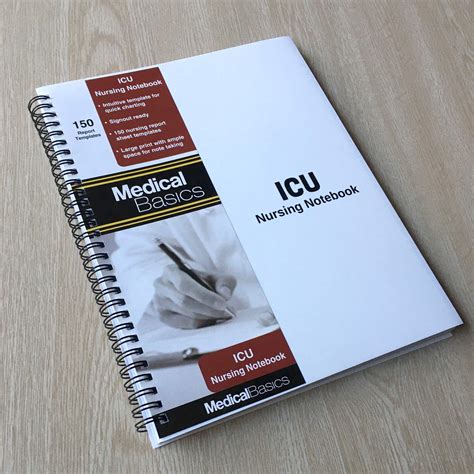 icu nursing notebook large print patient template notebook quick
