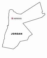 Jordania Giordania Bandera Jordanien Nazioni sketch template