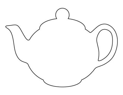 teapot pattern   printable outline  crafts creating stencils