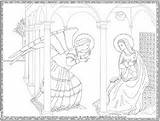 Annunciation Coloring sketch template
