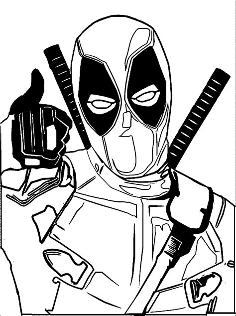 deadpool coloring page coloring home