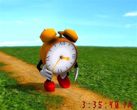 download running clock 3d screensaver 1 0