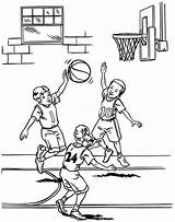 Basketball Coloring Pages Nba March Madness Kids Player Players Drawing Blocked Playing Shot Printable Color Sheets Children Coloriage Boys Sheet sketch template