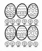 Easter Coloring Egg Eggs Pages Printable Kids Sheets Easy Flowers Color Print Outlines Colouring Occasions Holidays Special Sheet Simple Paper sketch template