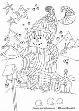 Volwassenen Kleurplaten Voor Kleurplaat Winter Kerst Christmas Kleuren Kerstmis Colouring Cards Coloring Pages sketch template