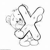 Coloring Alphabet Pages Printable Letter Teddy Bear Color Getdrawings Getcolorings sketch template