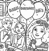 Birthday Party Coloring Conversation Pages Netart sketch template