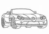 Mercedes Benz Coloring Pages Printable Kids Mclaren Slr sketch template