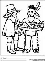 Coloring Pages Pilgrim Pilgrims Thanksgiving Kids Template Sheets Printable Ginormasource Native Indians American Paper sketch template