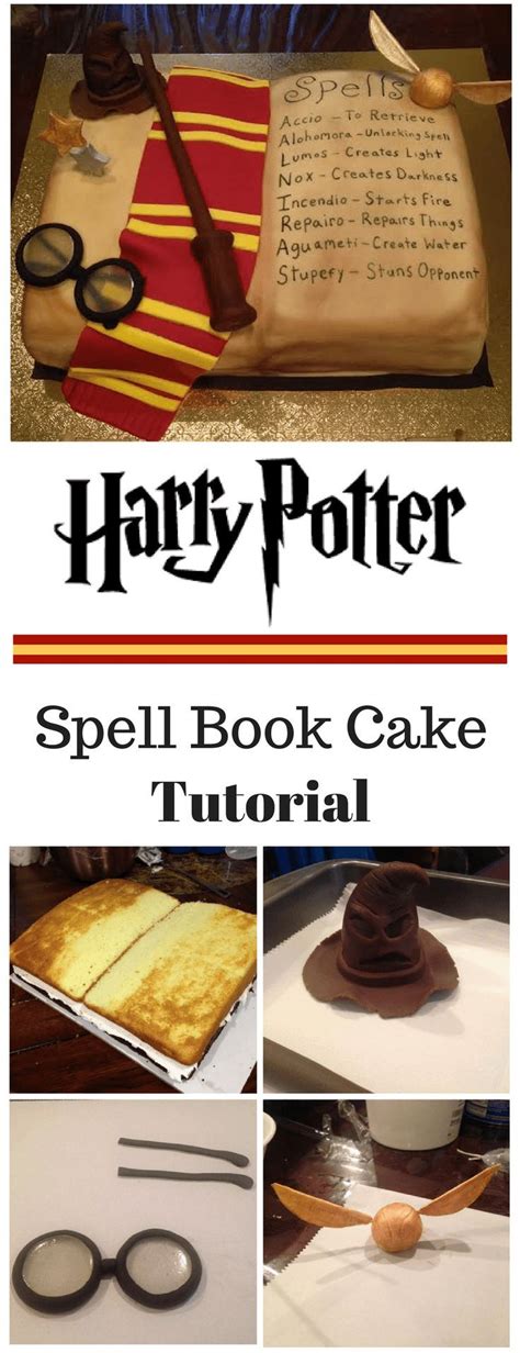 harry potter inspired spell book cake tutorial harry potter pinterest book cakes cake