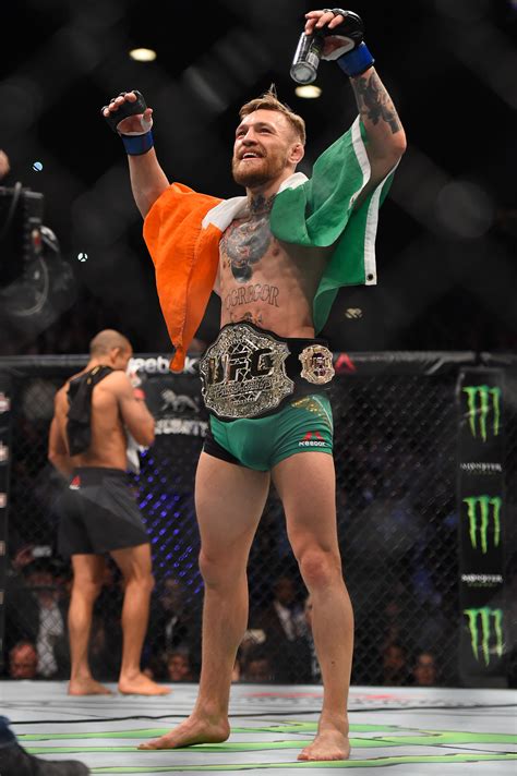 monster energy s conor mcgregor knocks out jose aldo in 13 seconds for