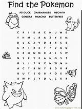 Pokemon Coloring Pages Word Kids Printable Search Searches Printables Pokémon Adults Color Colouring Craft Cartoons Birthday Coloringpages101 Find Pikachu Party sketch template
