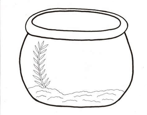 empty fish bowl template  printable fish bowl