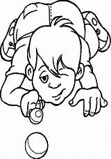 Marbles Coloring Kid Playing Wecoloringpage Kicking Pages Kids Printable sketch template