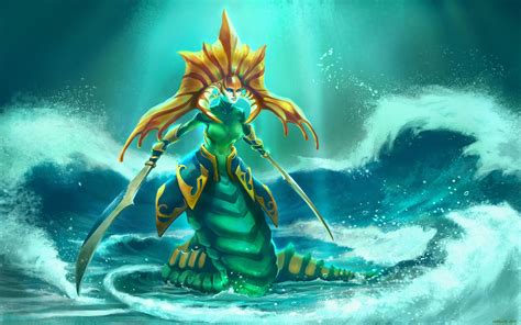 video game dota 2 naga siren fanart wallpaper hd 1920x1200