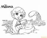 Moana Coloring Pages Baby Printable Color Disney Princess Drawing Te Colouring Lineart Print Kids Ka Scribblefun Sheets Easy Colors Para sketch template