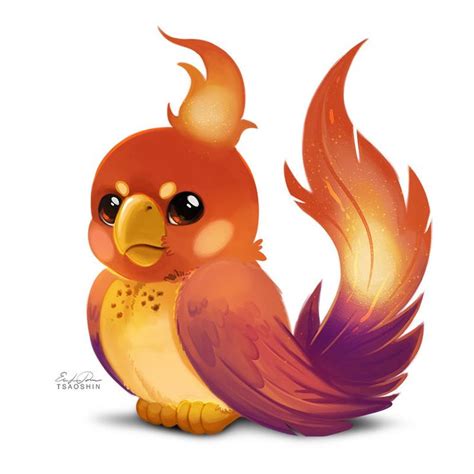 baby phoenix  tsaoshin  deviantart bird illustration cartoon