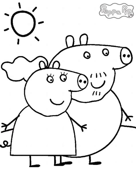 peppa pig coloring pages  sheets