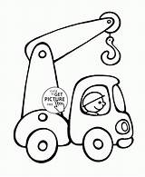 Crane Truck Coloring Drawing Pages Preschoolers Kids Transportation Books Choose Board Transport Colouring Printable Getdrawings sketch template