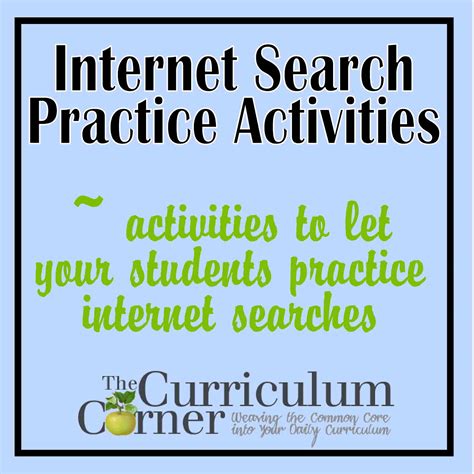 internet search practice activities  curriculum corner