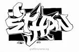 Ethan Graffiti Name Lettering Coloring Pages Names Choose Board Drawing sketch template