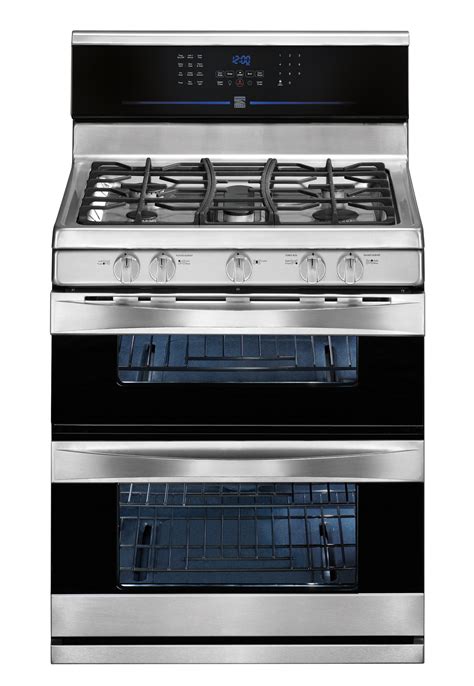 kenmore elite   cu ft double oven gas range stainless steel