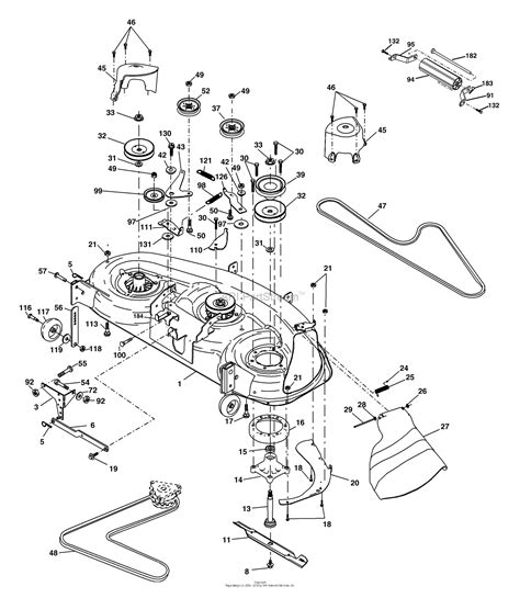 husqvarna yth  lohc    parts diagram  mower deck