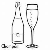 Botellas Champan Botella Niños Champ sketch template