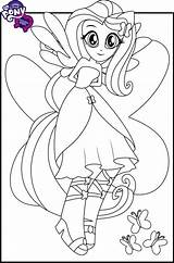 Fluttershy Equestria Girls Coloring Pages Pony Little Printable Mlp Categories Kids Game sketch template