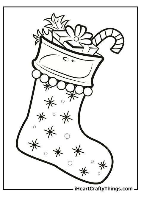printable christmas stocking coloring pages updated