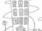 House Coloring Pages Kids Print Tulamama Easy July Tall sketch template