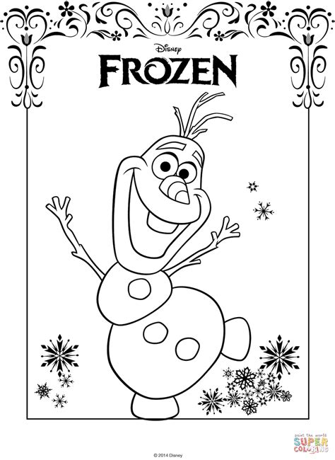 olaf  frozen coloring page  printable coloring pages