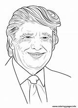 Trump Donald Coloring Pages Draw Step Drawing Printable Face Kids Print Color Politicians Book Pic Info Sketch Tutorials Learn Prints sketch template